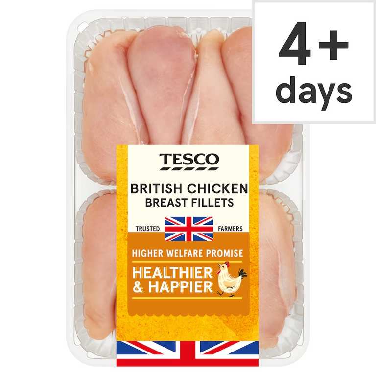 Tesco Large Chicken Fillet Pack 1.6Kg (£5.94/kg) - Clubcard Price