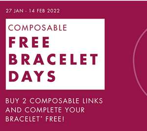 Free Nomination Bracelet when you buy 2 Composable Charms + Free Delivery and Returns From Argento