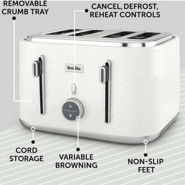 Breville Obliq VTT974 4-Slice Toaster 