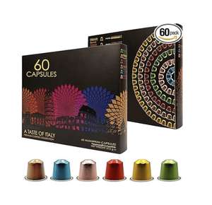 cafféluxe Aluminium Variety Coffee Capsule Pack - Taste of Italy (Nespresso compatible) @ Caffeluxe / FBA