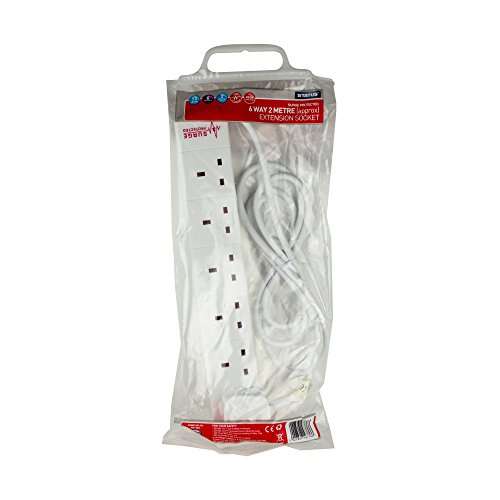 Status 6-Way 2 metre 240 V SURGE PROTECTED Extension Lead - £6 @ Amazon