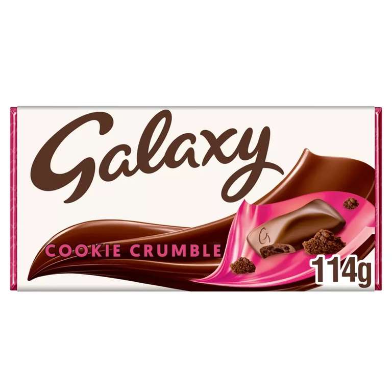Galaxy Cookie Crumble Bar 114g - 38p instore at Tesco, Inverness