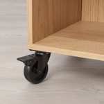 Shelving unit on castors, oak veneer, 67x69 cm for £55 at Ikea Free click and collect