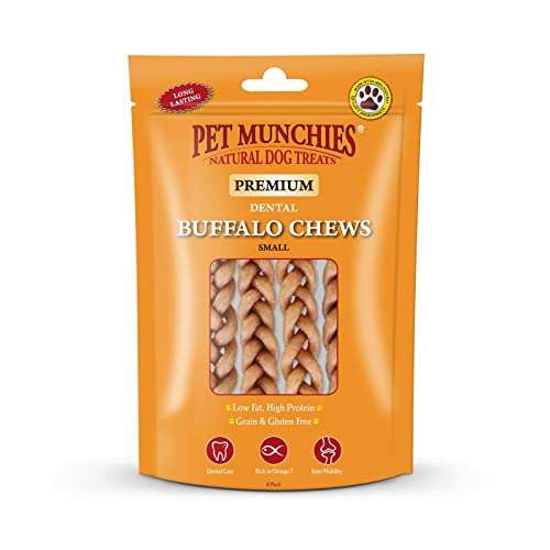 Pet Munchies Buffalo Dental Chew Small 55g (pack of 8) - £6.98 / £6.63 subscribe & save @ Amazon