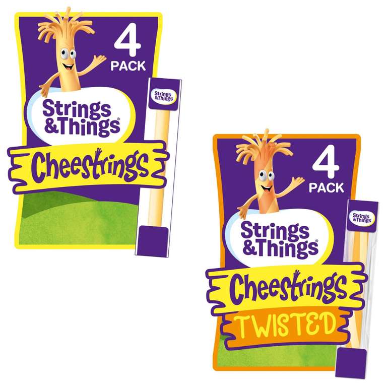 Strings & Things Cheestrings 4 Pack (Original / Twisted) (Clubcard Price)