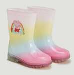 Girls Pastel Peppa Pig Light Up Wellies (Younger 4-12) - £6 (Free Click & Collect) @ Matalan