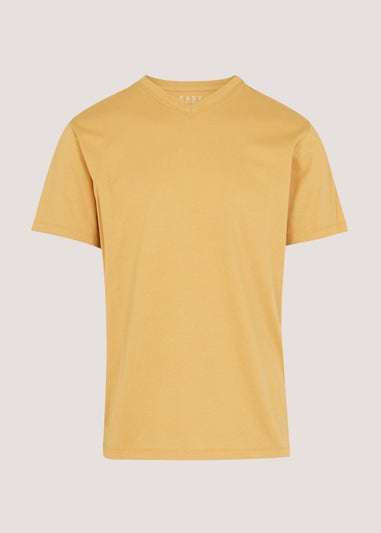 Mustard V-Neck T-Shirt for £3.50 + £0.99 collection @ Matalan