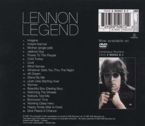 John Lennon - Lennon Legend Limited Edition CD £2.50 Dispatches from Amazon Sold by Griffston-Online