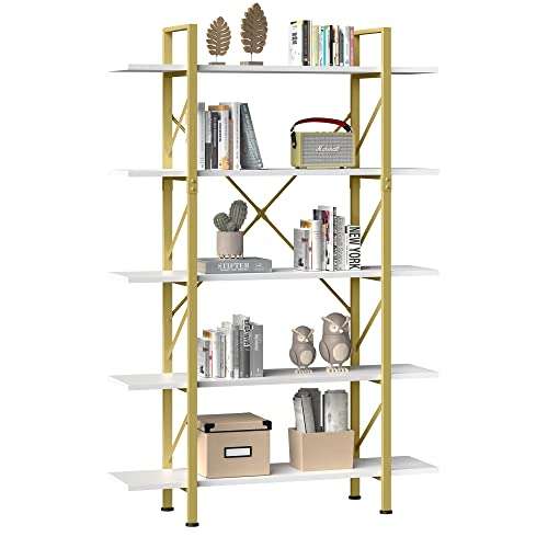 YITAHOME 5-Tier Gold Bookshelf (with Voucher) - Sold /Dispatched by YITALIFE
