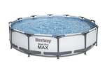 Bestway Steel Pro Round Frame Swimming Pool with Filter Pump, Grey, 12 ft sold by Sold by Spreetail FBA