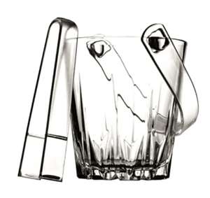 ALPINA Glass Ice Bucket with Tongs w.code
