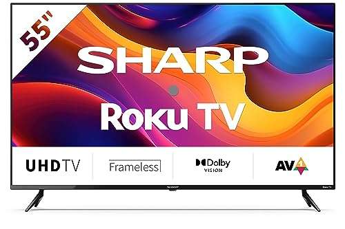 SHARP 55FJ6K 55-Inch 4K UHD Roku LED TV