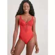 Red Lace Detail Underwired Body £7.50 free click and collect @ Argos