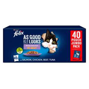 Felix Doubly Delicious Cat Food Meaty 40 x 100g £9.99 @ Morrisons