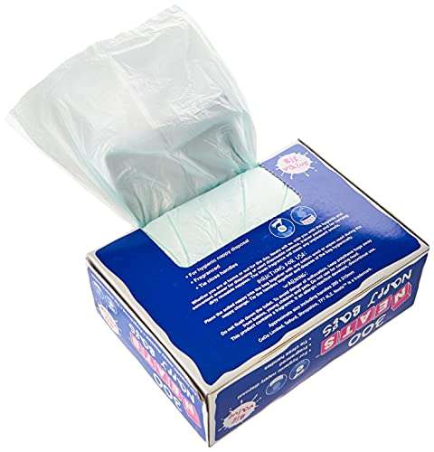 Neats - Nappy Bags, 300 Bulk Box, Tie Handle Disposable Sacks for Nappies