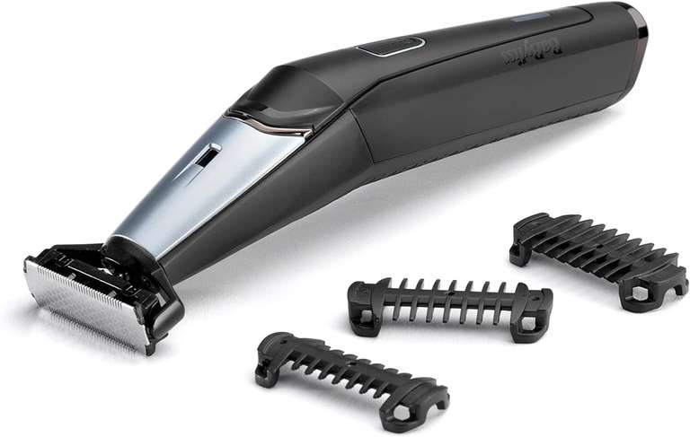 BABYLISS Triple S Stubble, Shadow & Shave Wet & Dry Beard Trimmer - Black & Silver