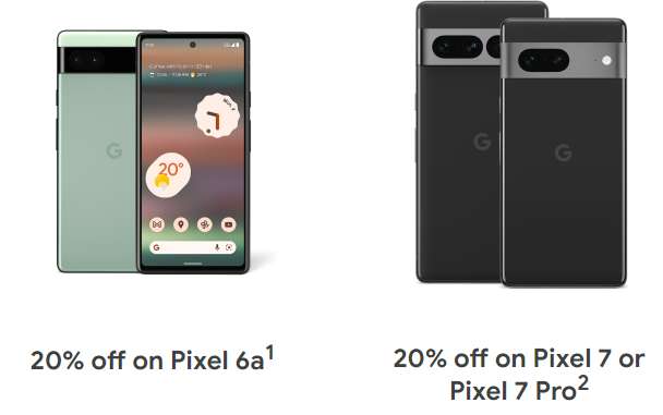 Get 20% Off The Pixel 6a, 7 & 7 Pro Via Unique Code Via Email (Pixel 6a £279.20 + Trade In + 10% Store Credit With 2tb Google One) @ Google