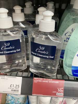 Coate's Hand Cleansing Gel 250ml reduced to 50p M&S Reading