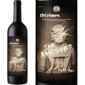19 Crimes The Banished Dark Red Wine, buy 3 bottles for £14.37 with max s&s/voucher