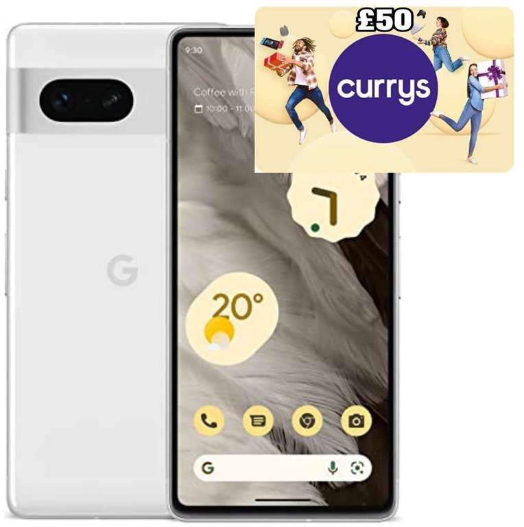 Google Pixel 7 128GB 5G + 50GB iD Data (EU Roaming) + £50 Currys Gift Card & Pixel Buds A Series £21.99pm (24m) £50 Upfront £587 @ Mobiles