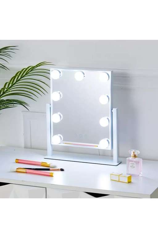 Dimmable Square Hollywood Vanity Mirror with LED Lights