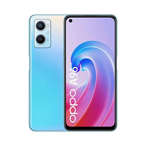 OPPO A96 6.59“ 90Hz screen 128GB 8GB RAM 50MP 5000mAh 33W Supervooc, Blue - £111.78 Like New @ Amazon Warehouse (Prime Exclusive Deal)
