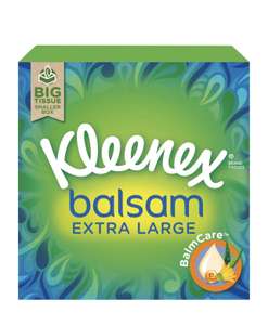 Kleenex Balsam Extra Large Compact Tissues 40 per pack £1.50 (Minimum Order / Delivery Fees Apply) @ Ocado