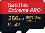 SanDisk 256GB Extreme PRO microSDXC card £28.99 @ Amazon (prime exclusive price)