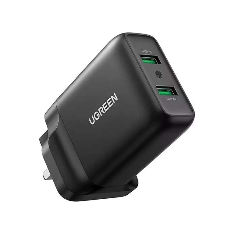 UGREEN 36W Quick Charge 3.0 Dual Port USB Plug Charger - £11.99 Delivered @ MyMemory