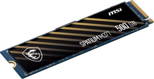 MSI SPATIUM M371 NVMe M.2 500GB - PCIe 3x4 NVMe M.2 Internal Solid State Drive £29.99 at Amazon