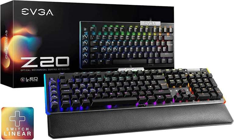 EVGA Z20 RGB Optical Mechanical Gaming Keyboard - £35.99 @ Amazon