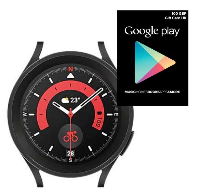 Samsung Galaxy Watch5 Pro Titanium 45mm 16GB Smart Watch (No Strap) + £100 Google Play Voucher - £324 / £224 With Trade In @ Samsung EPP