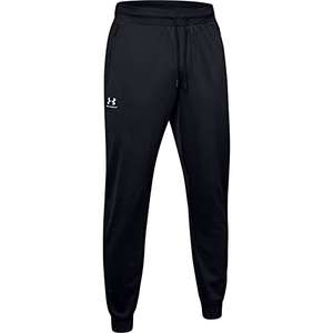 Under Armour Men Sportstyle Tricot Jogger, Warm and Comfortable Fleece Tracksuit Bottoms, Jogger Bottoms with Pockets - Black - S/M/L/XL/XXL