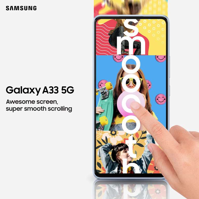Samsung Galaxy A33 5G Mobile Phone SIM Free Android Smartphone 128 GB - All colours
