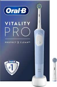 Oral-B Vitality Pro Electric Toothbrush, 1 Handle, 2 Toothbrush Heads, Blue (with voucher)