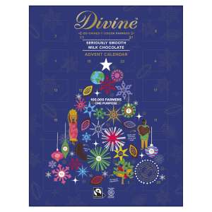 Divine Chocolate FAIR Trade Milk Chocolate Advent Calendar 85g (Pack of 1) - W/Voucher