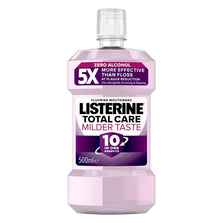Listerine Total Care Milder Taste Mouthwash 500ml - S&S £2.36