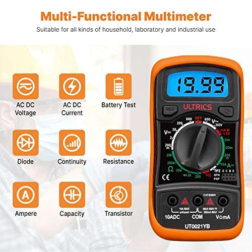 ULTRICS Digital Multimeter Circuit Checker with Backlight LCD Test Leads £8.99 - Sold by ETHER UK / fulfilled By Amazon