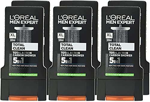 L'Oréal Men Expert Total Clean Shower Gel for Men 300 ml Pack of 6 Delivered for £8.94 at Amazon