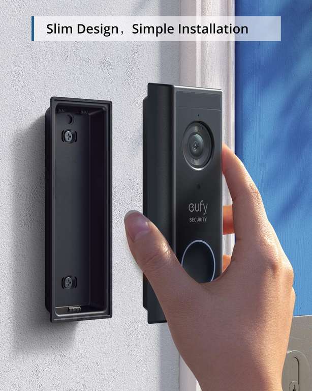 eufy Security Video Doorbell Wireless C210 (S200) Battery Kit with Chime / 1080p /120-Day Battery, AI Detection @ AnkerDirect UK /FBA