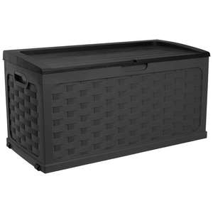 McGregor 280L Rattan Storage Box - Black - Free C&C