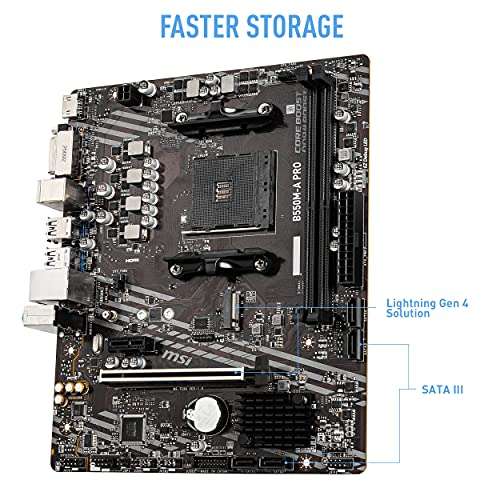 MSI B550M-A PRO Motherboard M-ATX - £85.45 - Sold and Fulfilled by Amazon EU @ Amazon