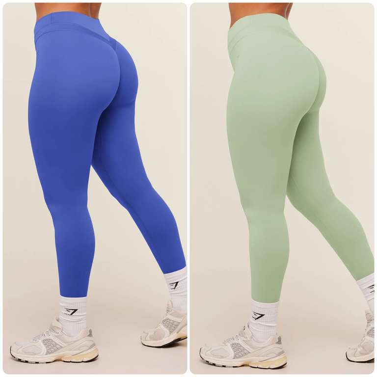 Gymshark Whitney Mid-High Rise Leggings (2 Colours / Sizes XXS-XXL) - With Code