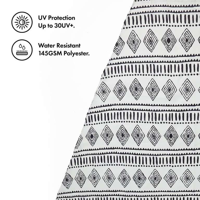 Aztec Print Water Resistant Shade Sail (3x3x3m) - £12.99 Delivered (UK Mainland) @ Vonhaus