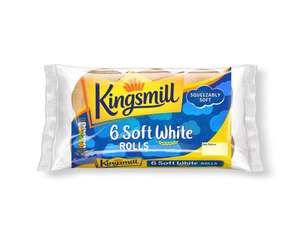 6 Kingsmill Soft White/Wholemeal Rolls are 49p @ Farmfoods