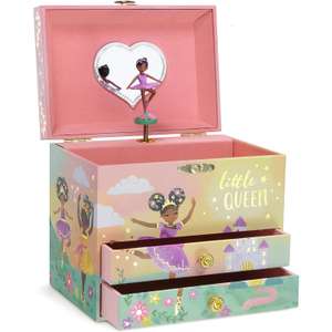 Jewelkeeper Ballerina Jewellery Box for Girls with 2 Drawers, Little Queen Ballerina Music Box Sold by Galim - W/Voucher - Sold by Galim FBA