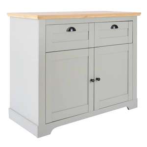 Compact Sideboard - Grey or Ivory and oak £60 Free Collection (Limited Stores) @ Homebase