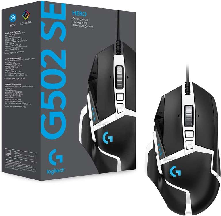 Logitech G502 HERO Special Edition High-Performance Wired Gaming Mouse - £34.99 @ Amazon