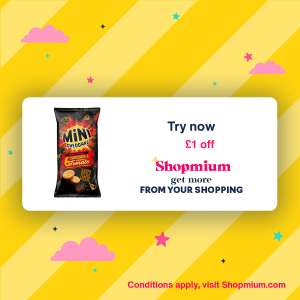 Mini Cheddars Cheddar & Roasted Tomato at Sainsburys £1 off via Shopmium App
