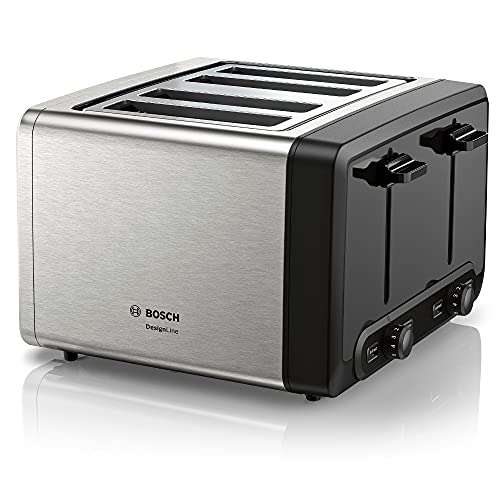 Bosch DesignLine Plus TAT4P440GB 4 Slot Stainless Steel Toaster with variable controls - Stainless Steel £29.99 @ Amazon